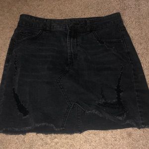 Denim black skirt